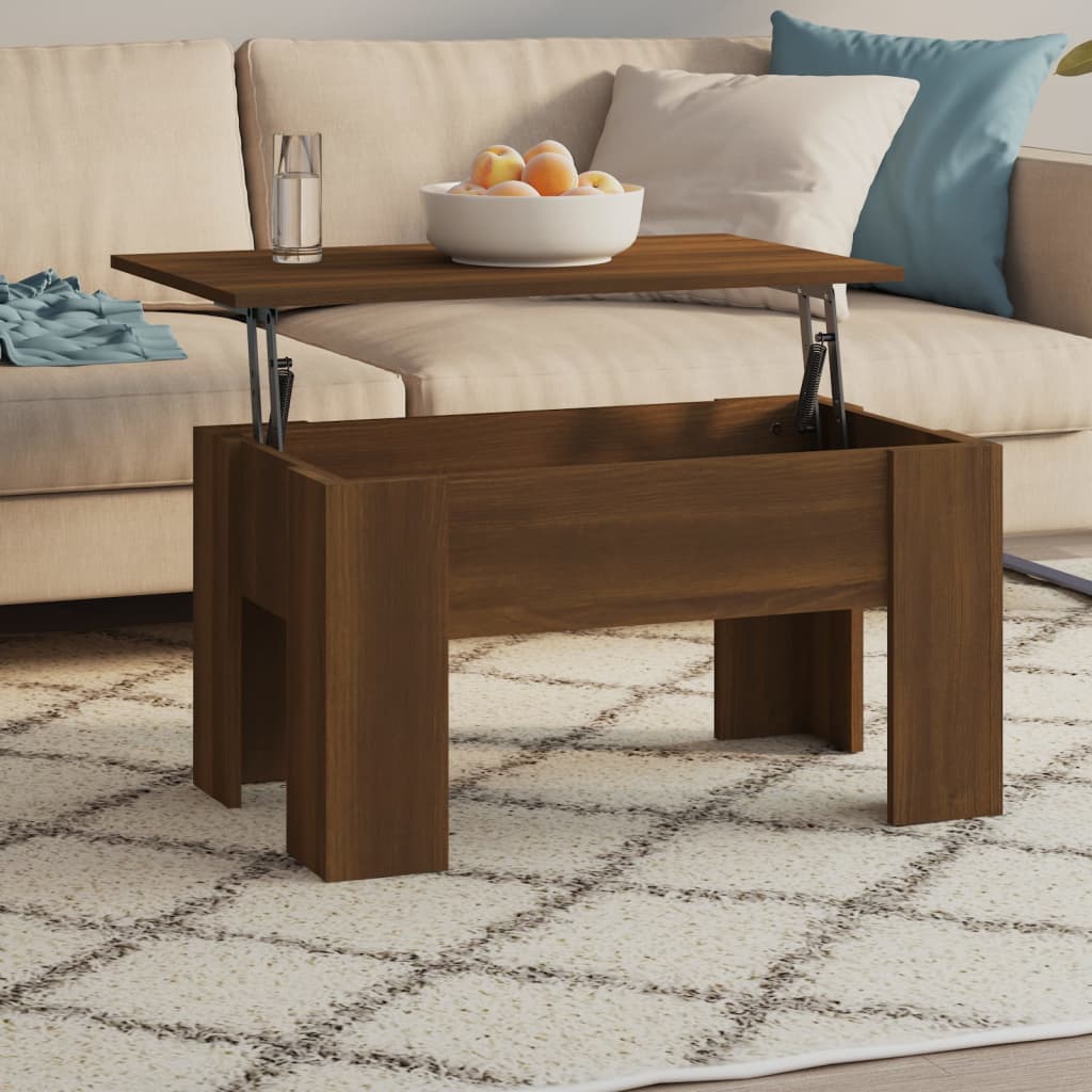 Couchtisch Braun Eichen-Optik 79X49X41 Cm Holzwerkstoff