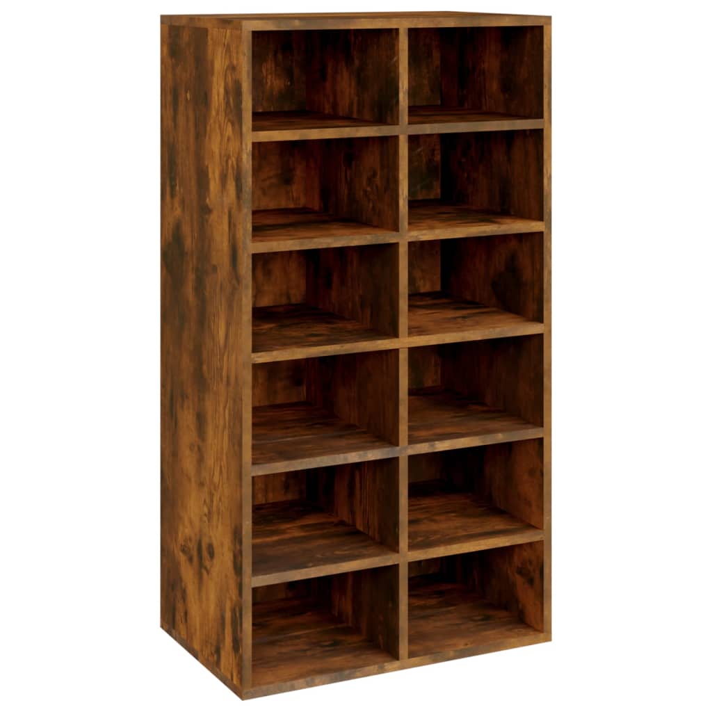 Schuhregal 54X34X100,5 Cm Holzwerkstoff Räuchereiche
