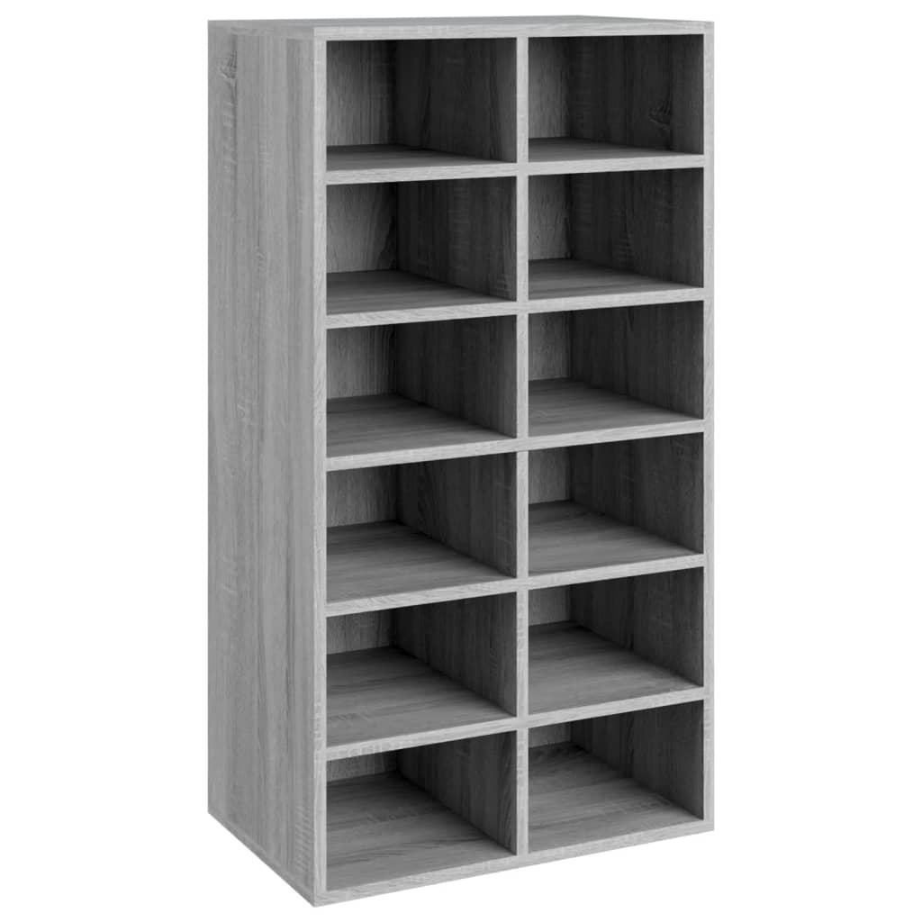 Schuhregal 54X34X100,5 Cm Holzwerkstoff Grau Sonoma
