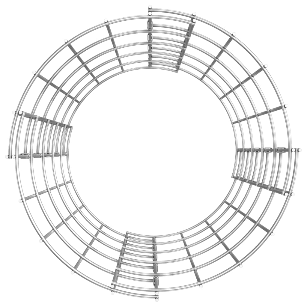 Gabionen-Hochbeete 3 Stk. Rund Verzinkter Stahl Ø30X50 Cm