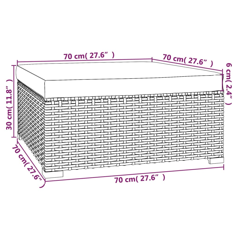 10-Tlg. Garten-Lounge-Set Mit Kissen Braun Poly Rattan