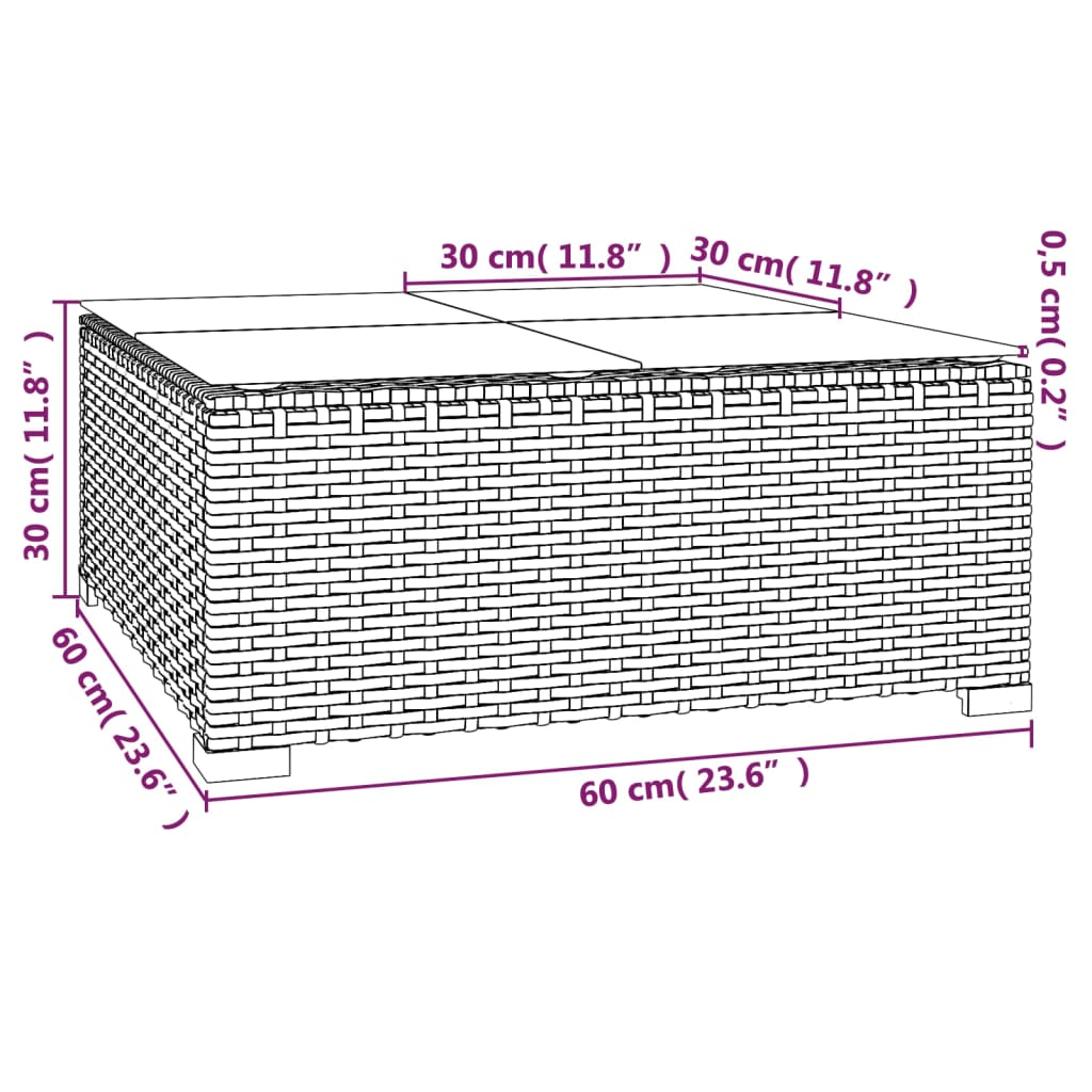 9-Tlg. Garten-Lounge-Set Mit Kissen Poly Rattan Schwarz
