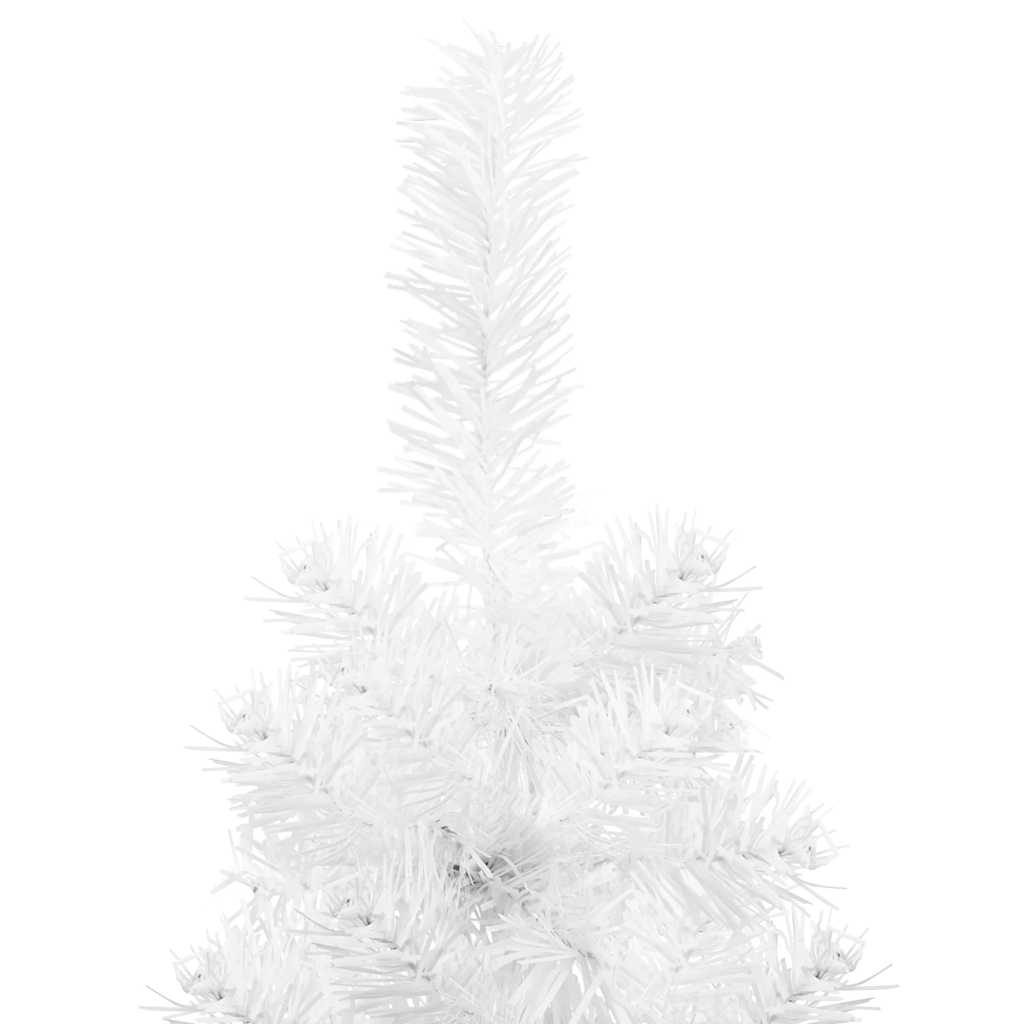 Künstlicher Halb-Weihnachtsbaum Mit Ständer Schlank Weiß