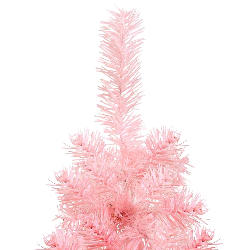 Künstlicher Halb-Weihnachtsbaum Mit Ständer Schlank Rosa
