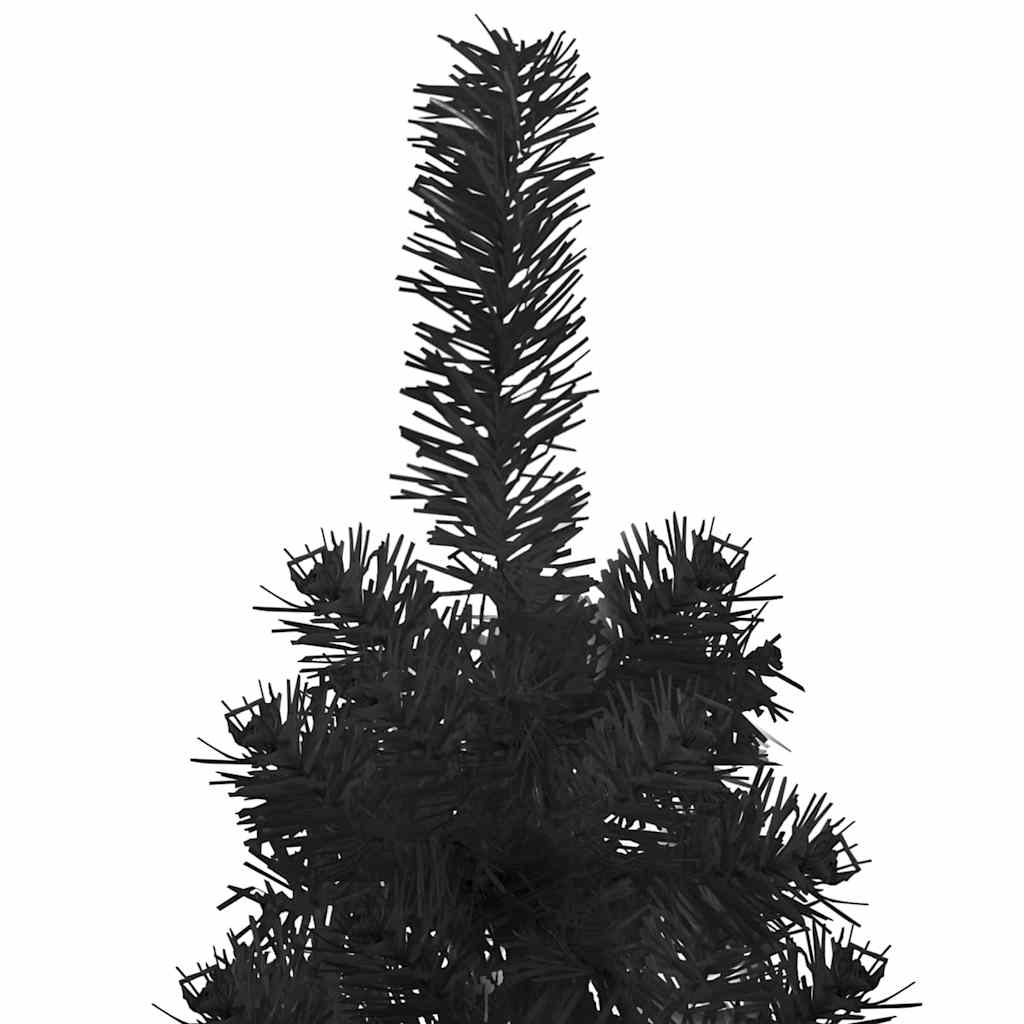 Künstlicher Halb-Weihnachtsbaum Ständer Schlank Schwarz