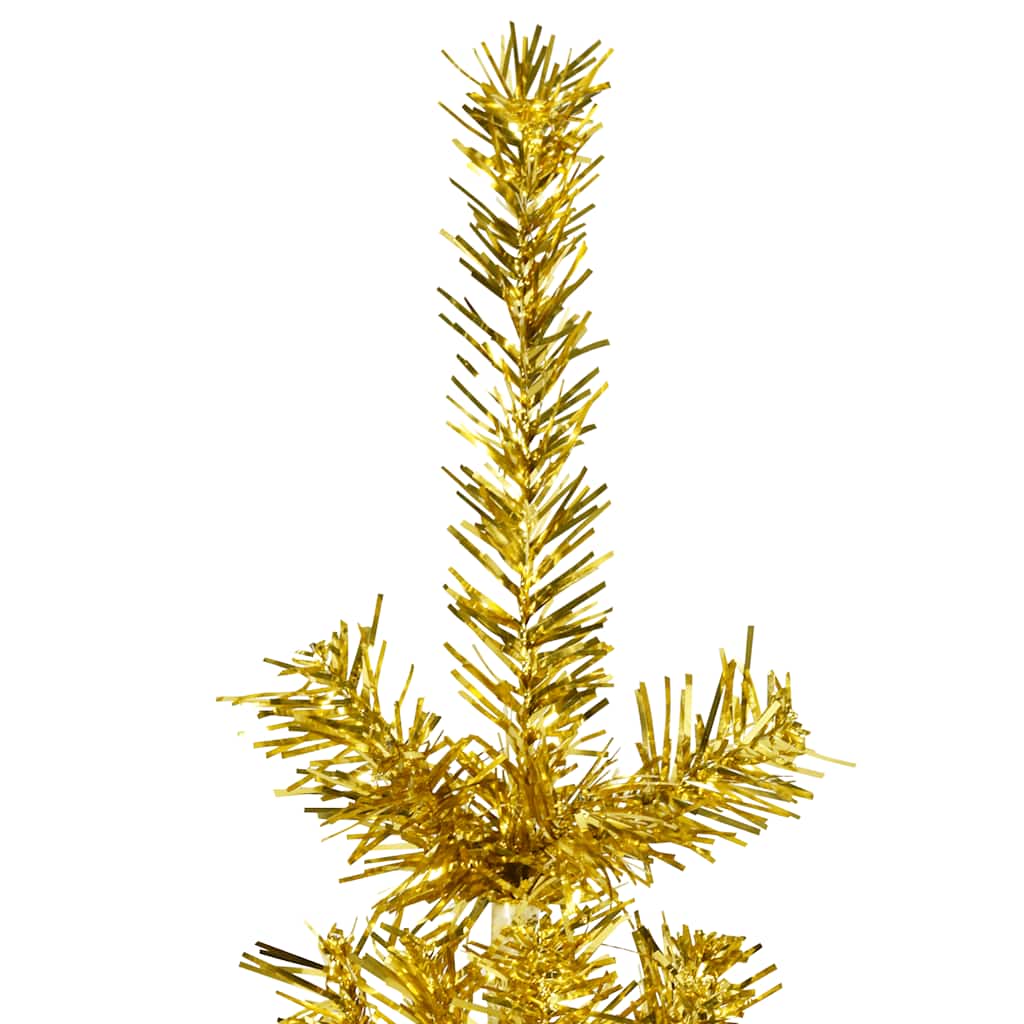 Künstlicher Halb-Weihnachtsbaum Mit Ständer Schlank Gold