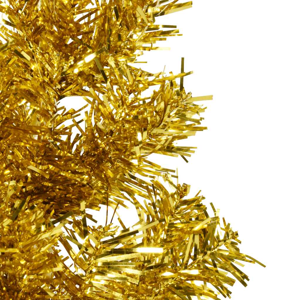 Künstlicher Halb-Weihnachtsbaum Mit Ständer Schlank Gold