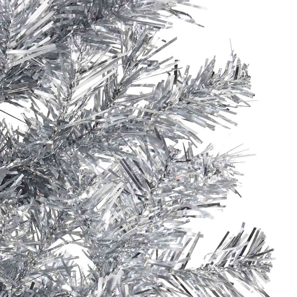 Künstlicher Halb-Weihnachtsbaum Ständer Schlank N Silber