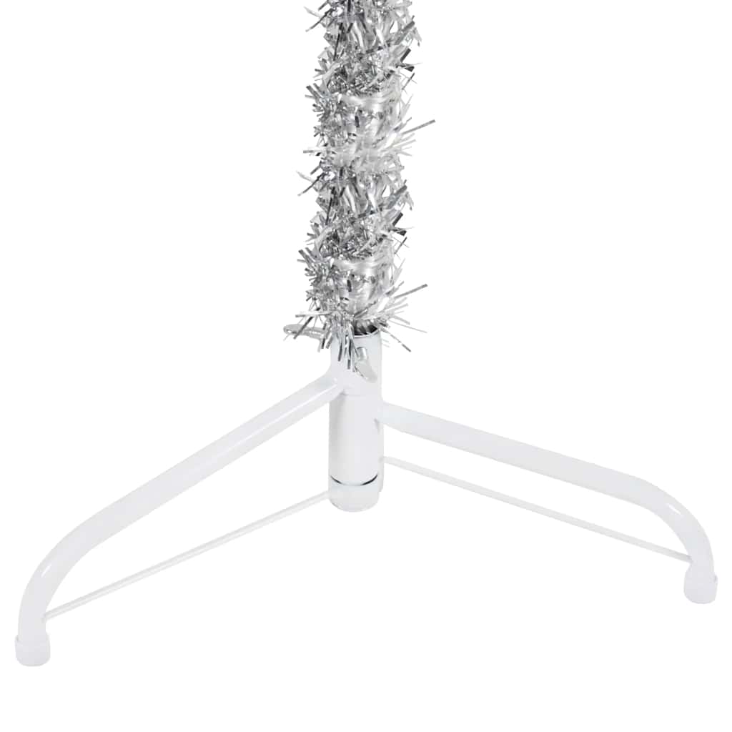 Künstlicher Halb-Weihnachtsbaum Ständer Schlank N Silber