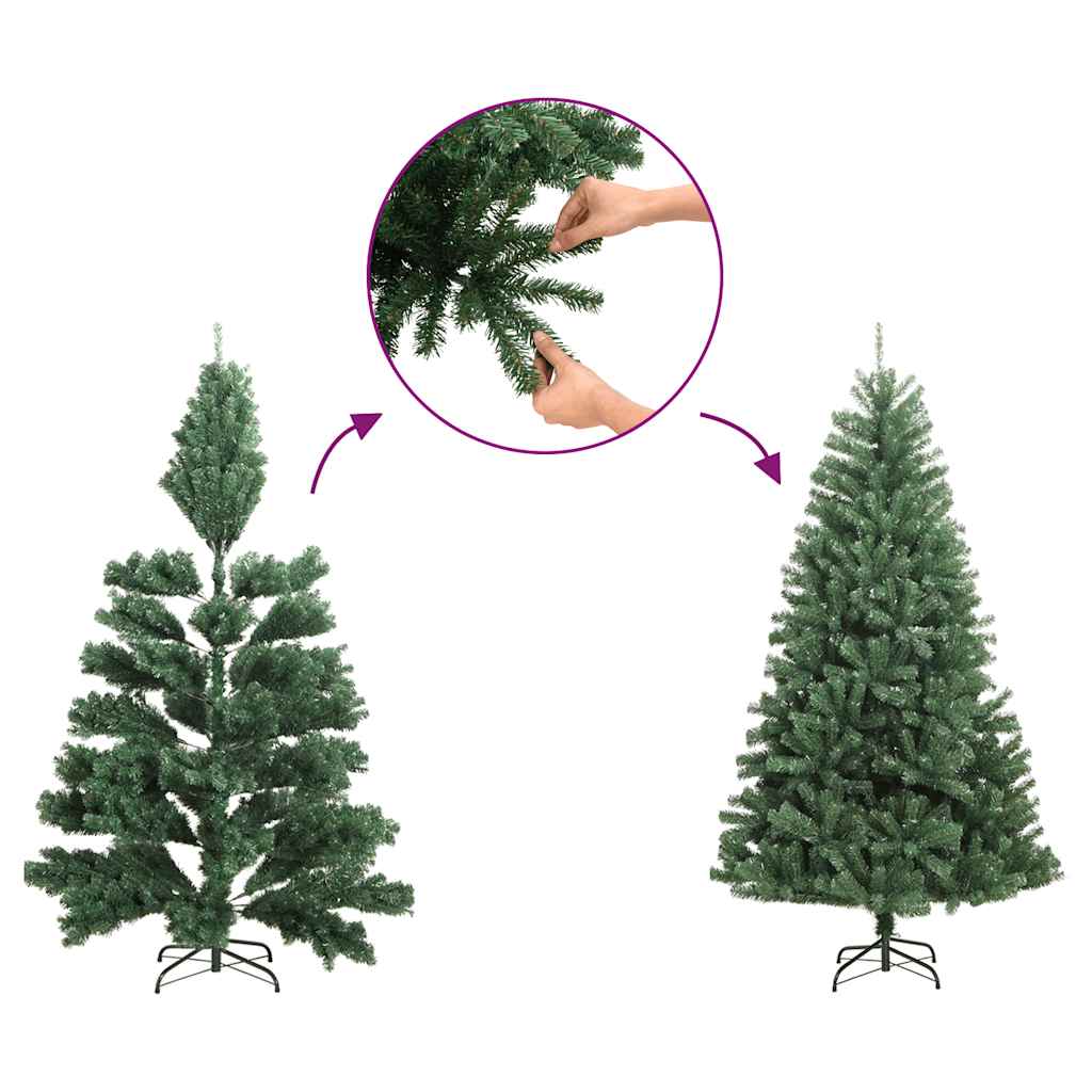 Künstlicher Halb-Weihnachtsbaum Mit Ständer Schlank Grün