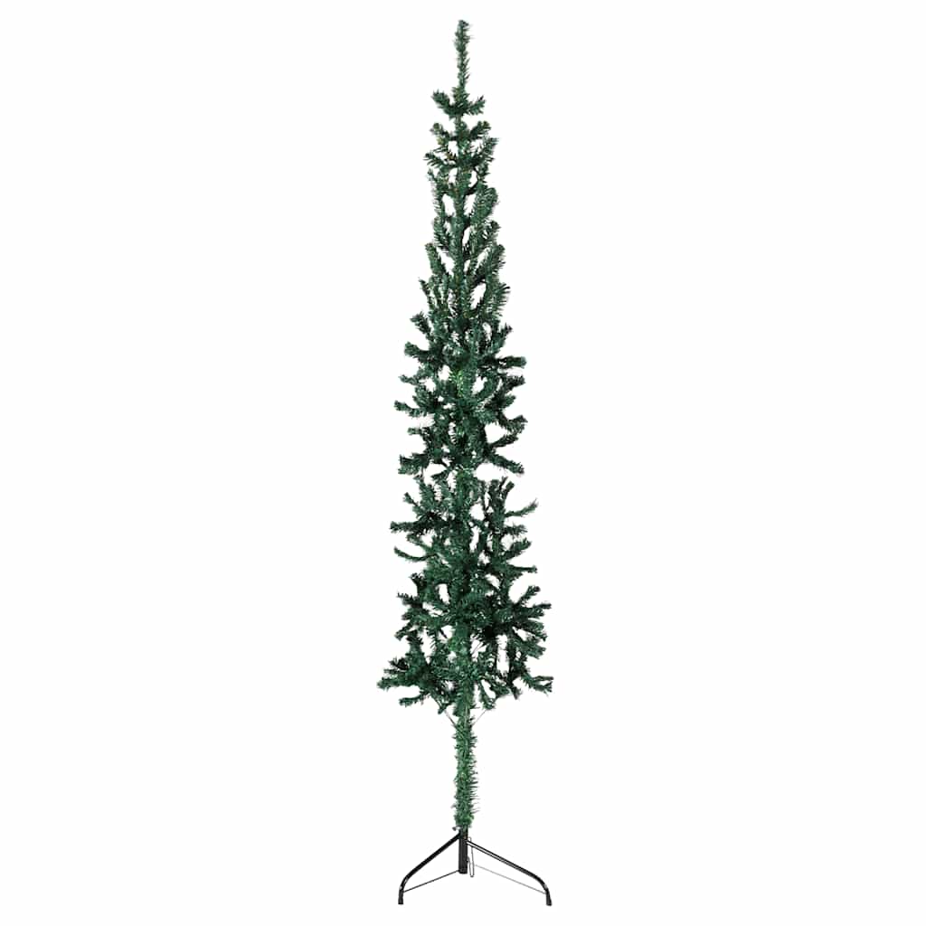 Künstlicher Halb-Weihnachtsbaum Mit Ständer Schlank Grün