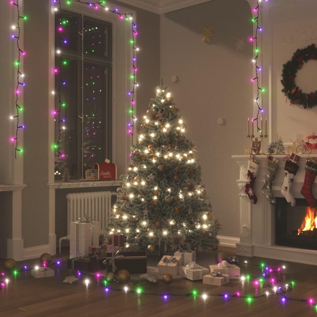 Led-Lichterkette Mit 150 Leds Pvc Pastell Mehrfarbig
