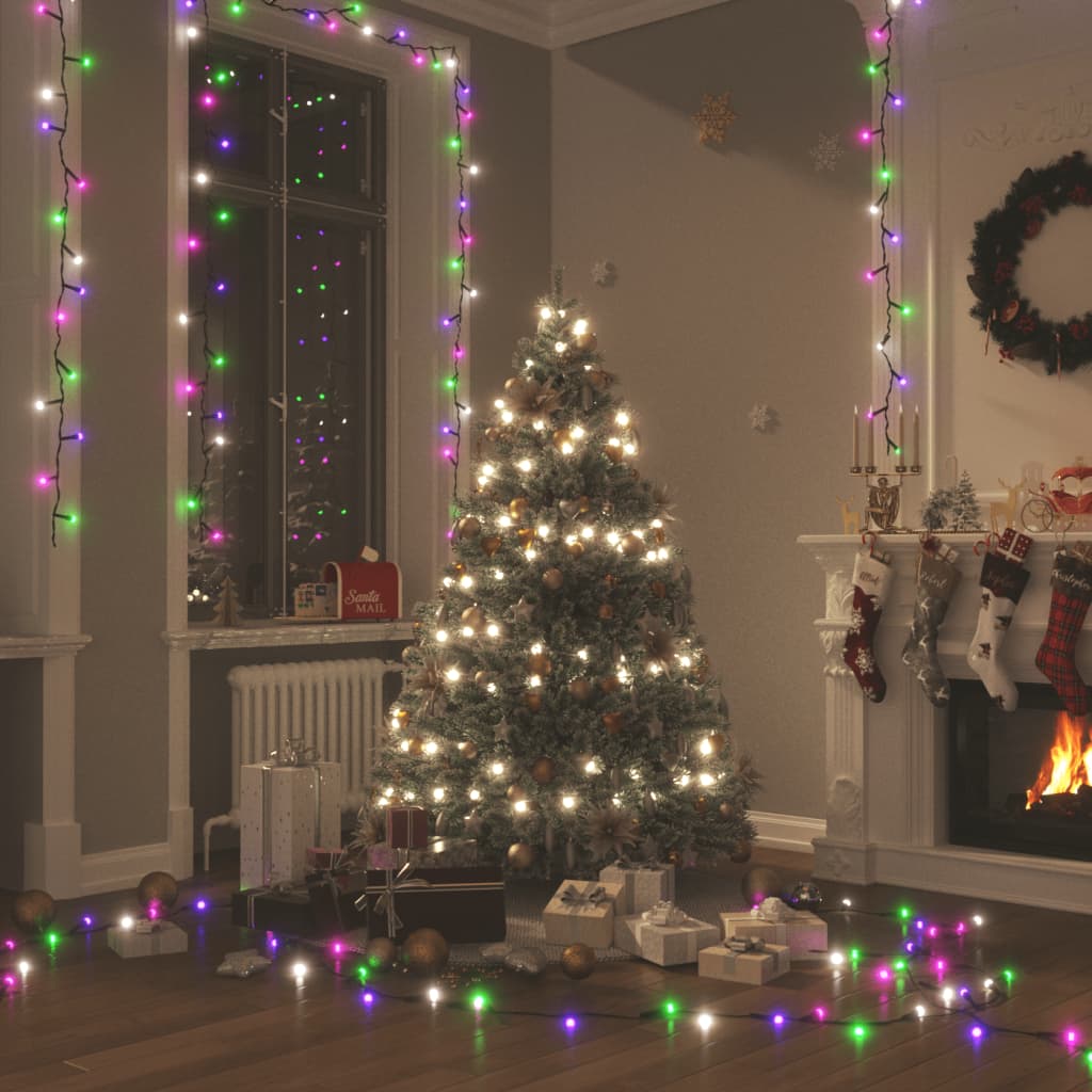 Led-Lichterkette Mit 150 Leds Pvc Pastell Mehrfarbig