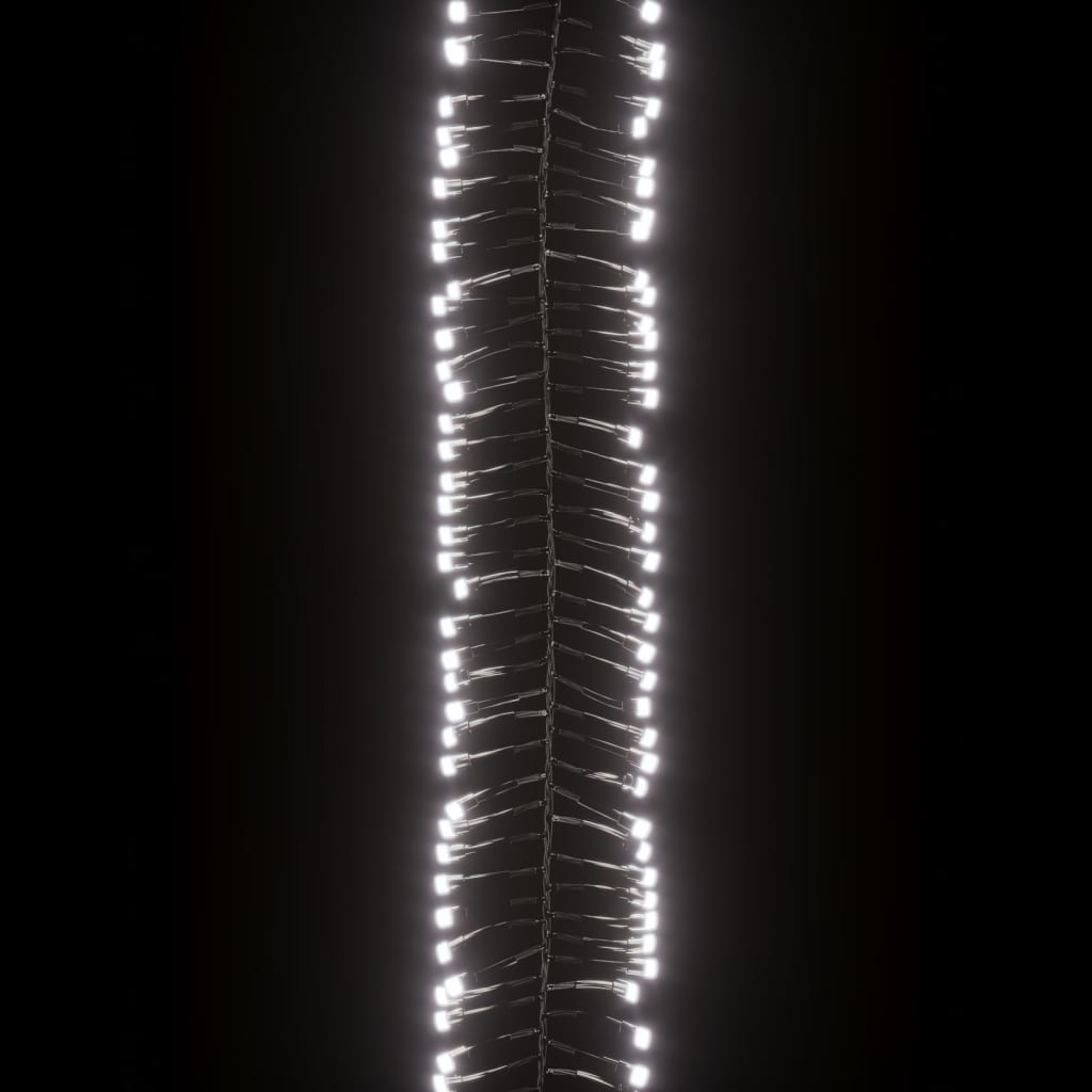 Led-Lichterkette Mit 400 Leds Kaltweiß Pvc Kaltweiß Und Dunkelgrün