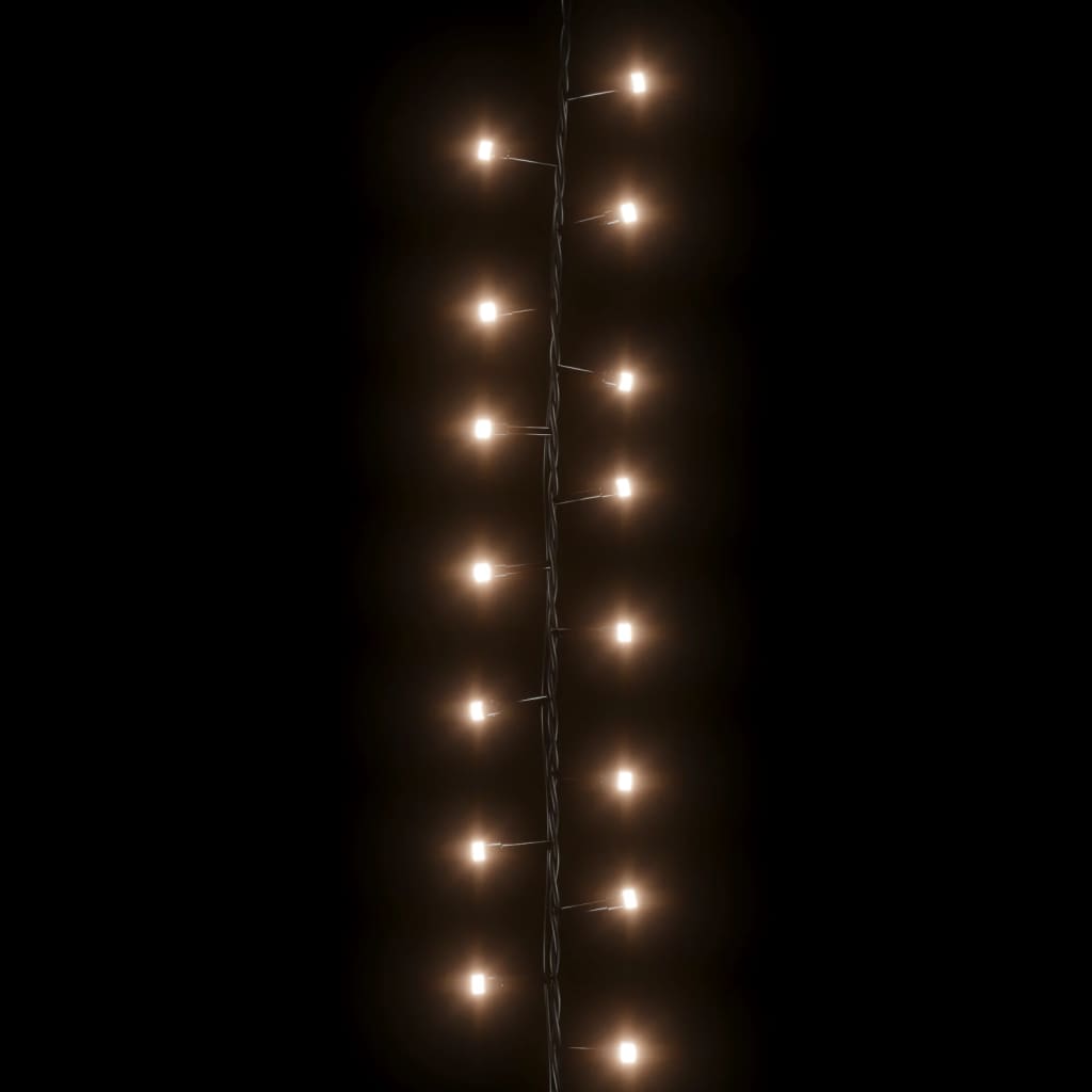 Led-Lichterkette Mit 400 Leds Warmweiß Pvc Warmweiß Und Dunkelgrün