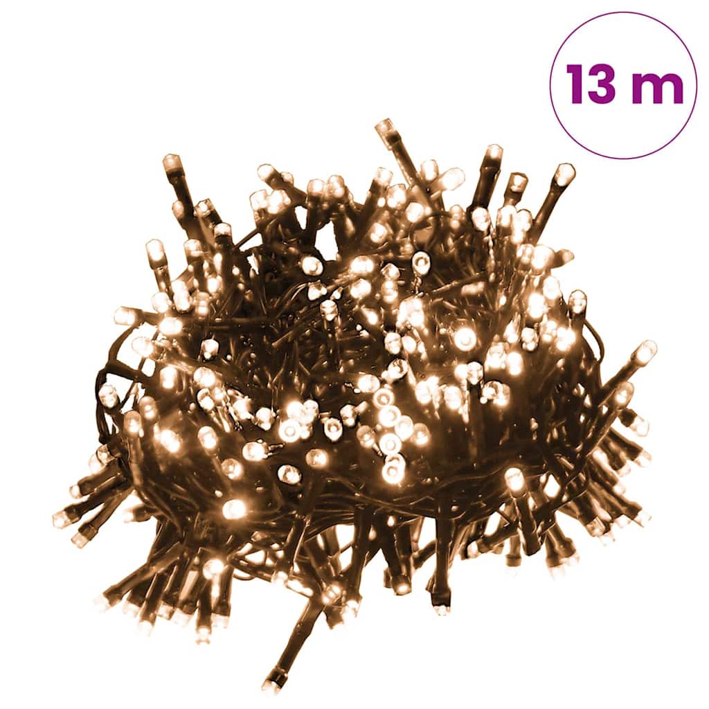 Led-Lichterkette Mit 400 Leds Warmweiß Pvc Warmweiß Und Dunkelgrün