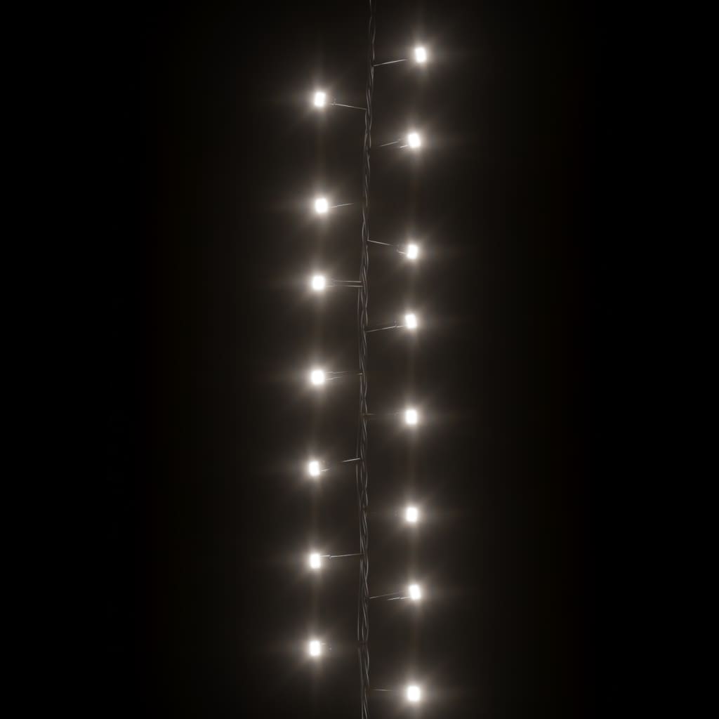 Led-Lichterkette Mit 400 Leds Kaltweiß Pvc Kaltweiß Und Dunkelgrün