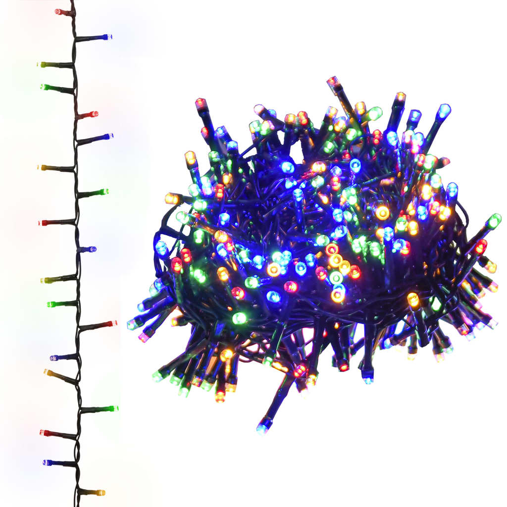 Led-Lichterkette Mit 400 Leds Mehrfarbig Pvc Mehrfarbig Und Dunkelgrün