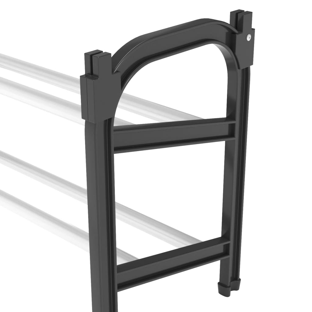 Schuhregal Mit 2 Ablagen Ausziehbar 119X24X37 Cm