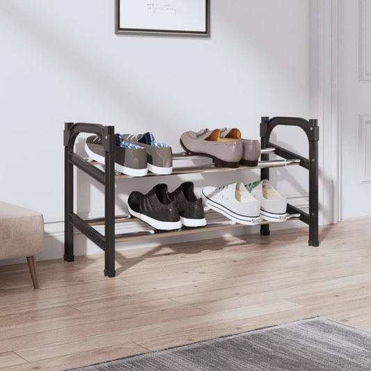 Schuhregal Mit 2 Ablagen Ausziehbar 119X24X37 Cm