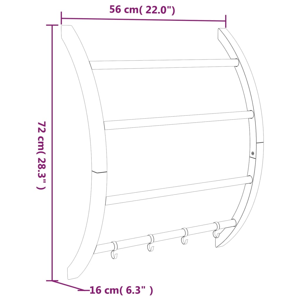 Handtuchhalter Mit Haken Silbern Aluminium