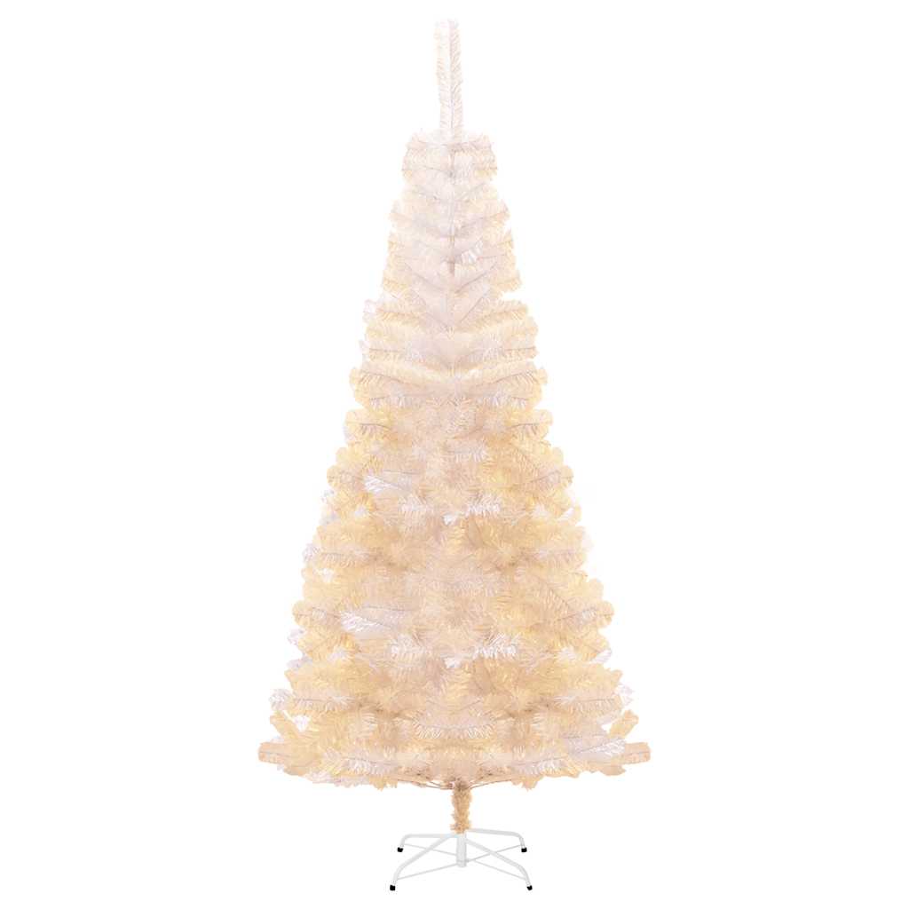 Künstlicher Weihnachtsbaum Schillernde Spitzen 180 Cm Pvc Weiß