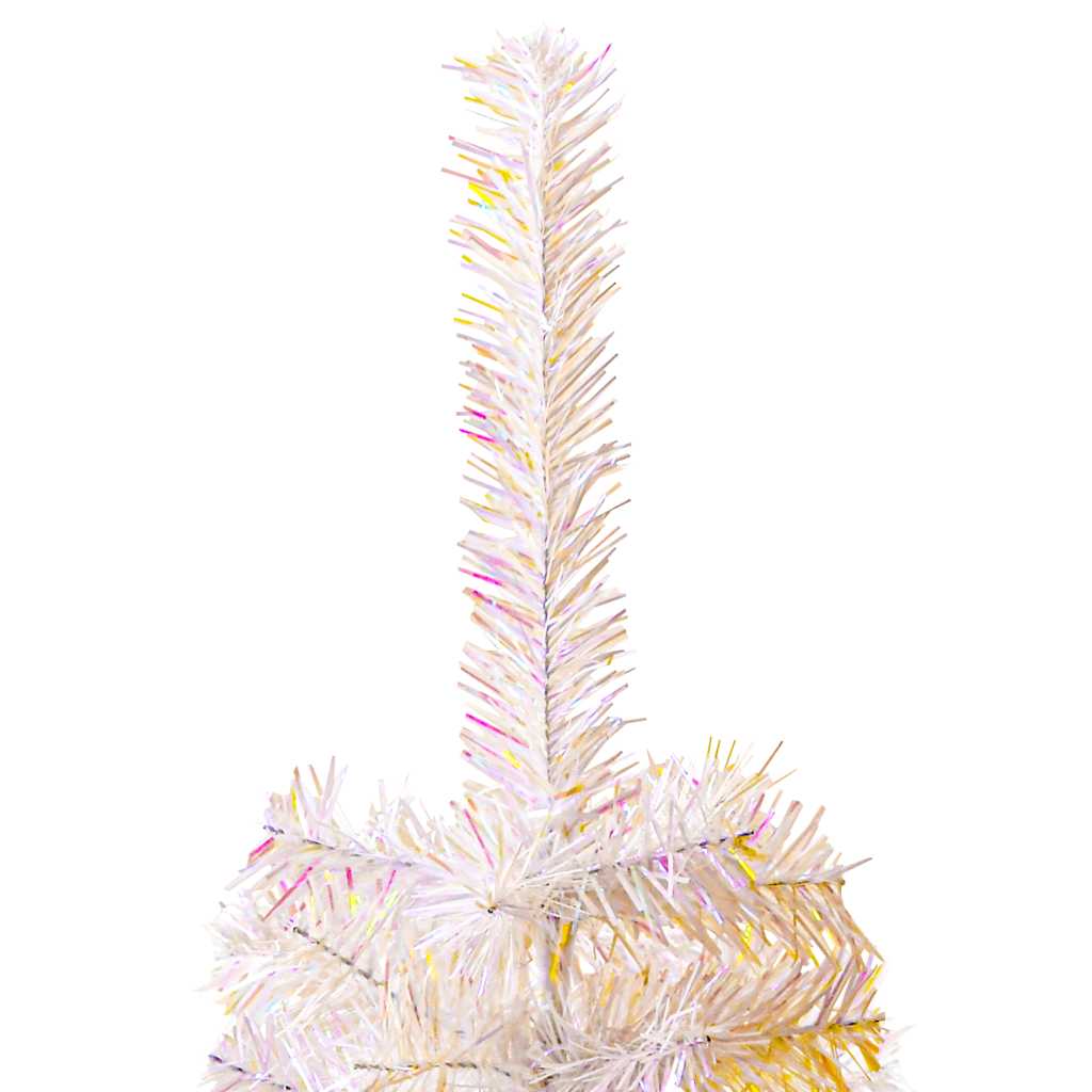 Künstlicher Weihnachtsbaum Schillernde Spitzen 180 Cm Pvc Weiß
