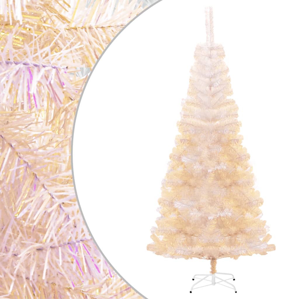 Künstlicher Weihnachtsbaum Schillernde Spitzen 180 Cm Pvc Weiß
