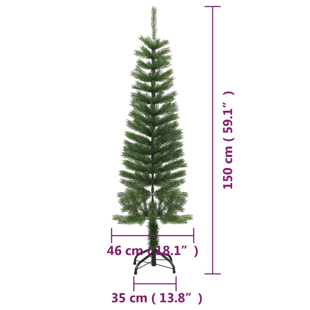 Künstlicher Weihnachtsbaum Mit Ständer Schlank 150 Cm Pe