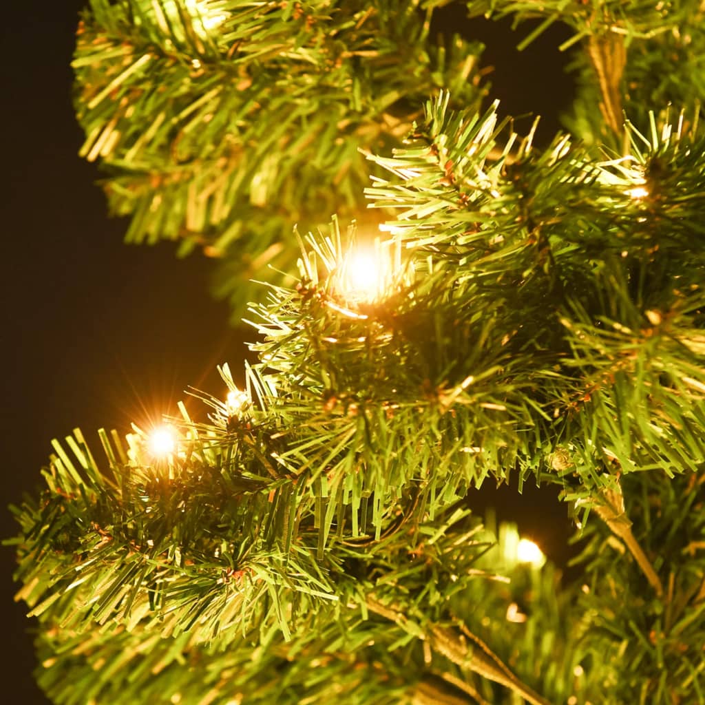 Spiral-Weihnachtsbaum Mit Beleuchtung Und Topf 120 Cm Grün
