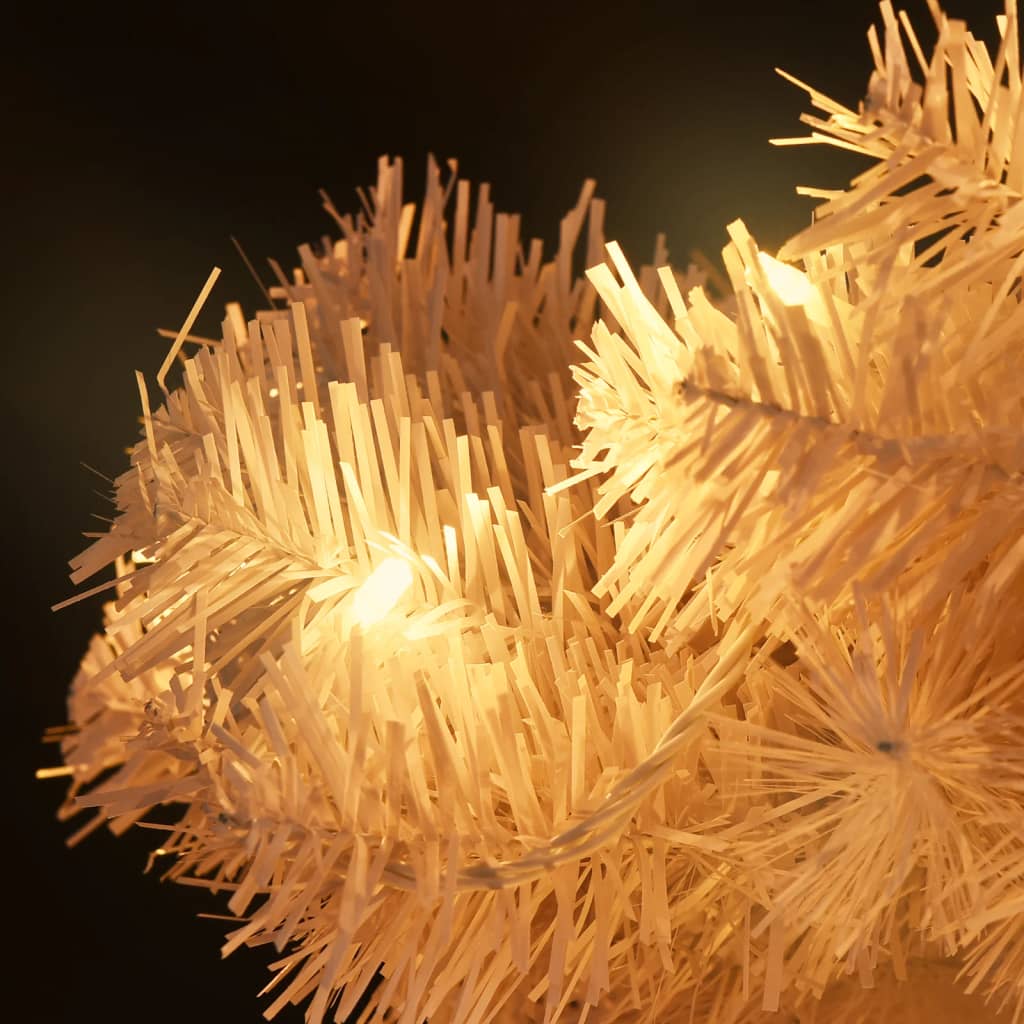 Spiral-Weihnachtsbaum Mit Beleuchtung Und Topf 120 Cm Weiß