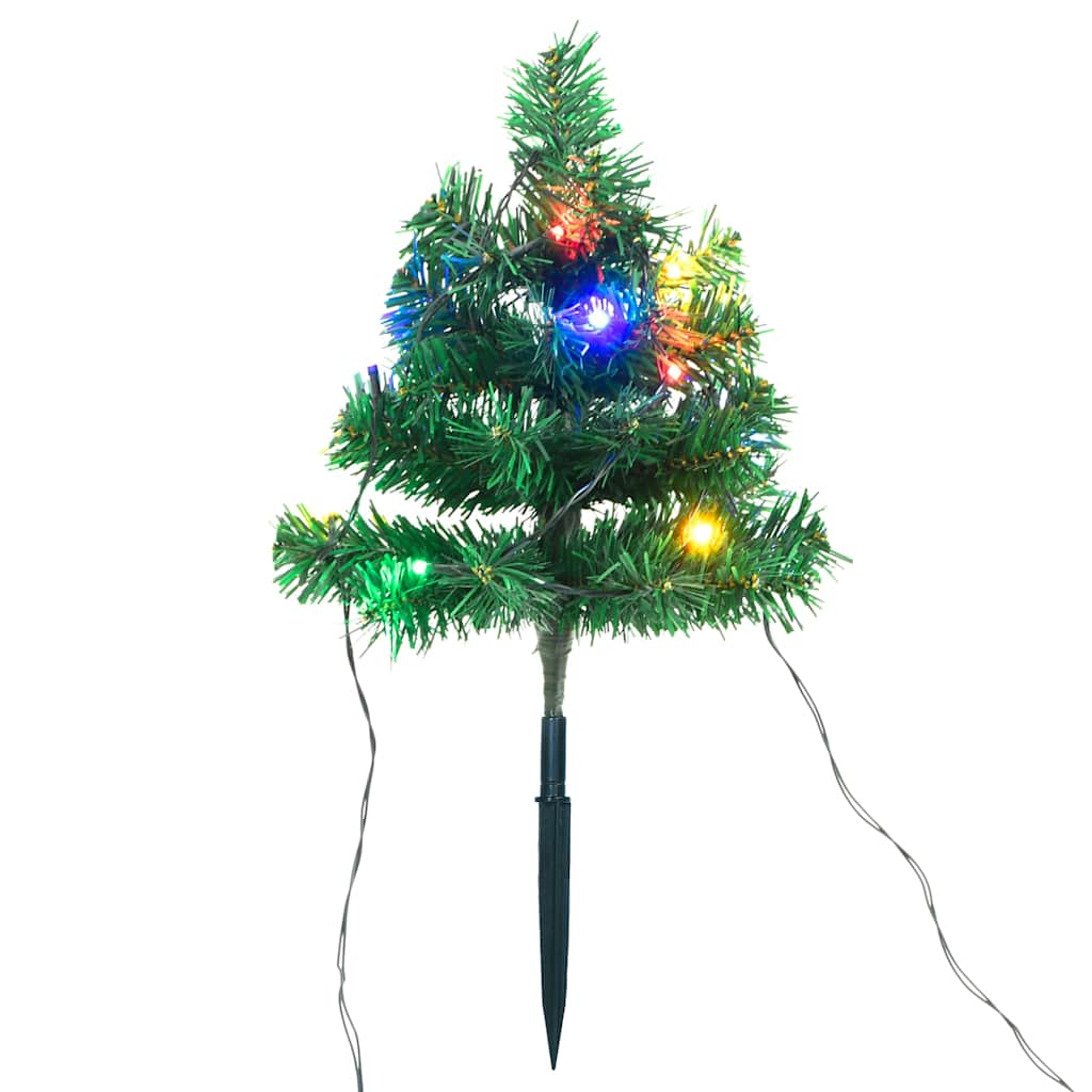 Wegbeleuchtung Weihnachtsbäume 6 Stk. Leds 45 Cm Pvc Mehrfarbig