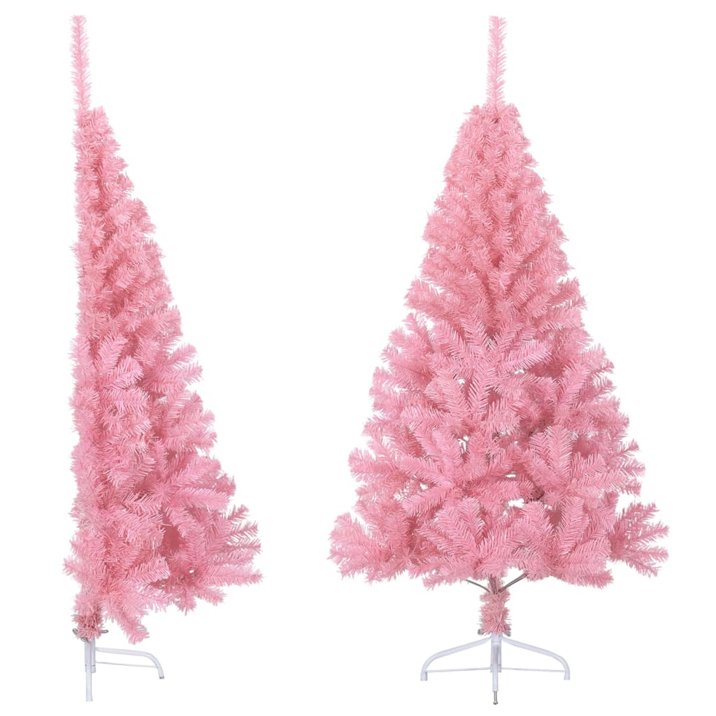 Künstlicher Halb-Weihnachtsbaum Mit Ständer 150 Cm Pvc Rosa