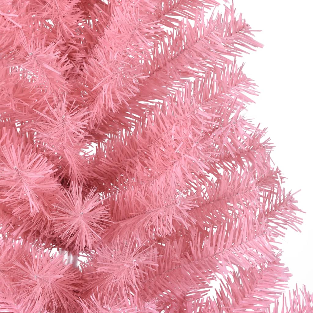 Künstlicher Halb-Weihnachtsbaum Mit Ständer 150 Cm Pvc Rosa