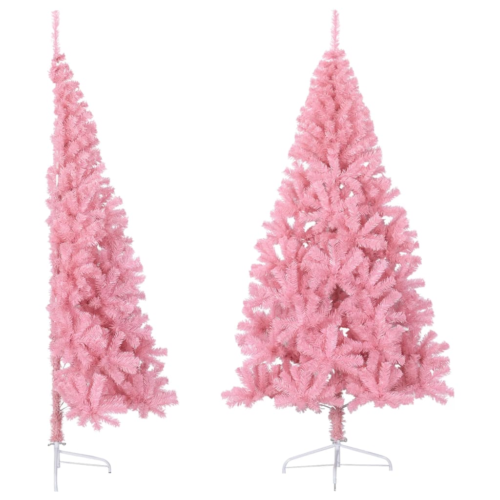 Künstlicher Halb-Weihnachtsbaum Mit Ständer 150 Cm Pvc Rosa