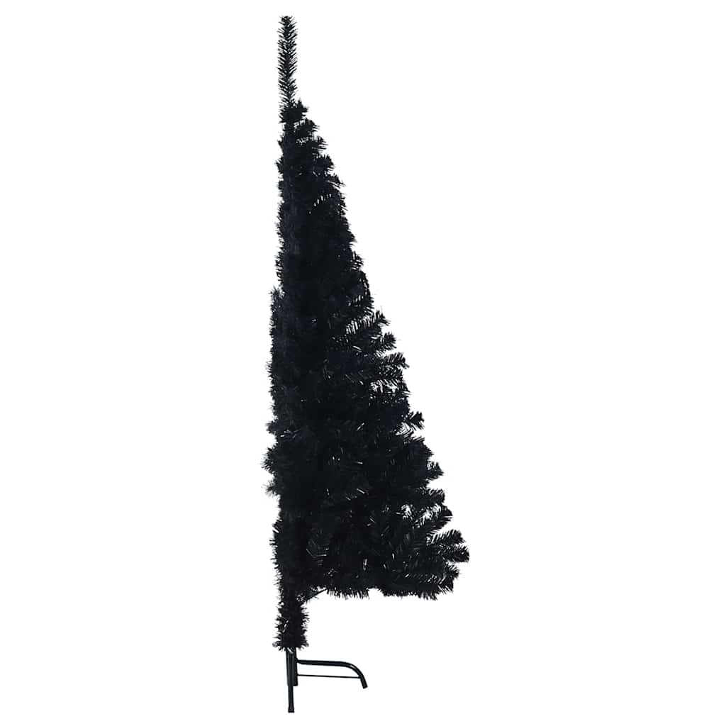 Künstlicher Halb-Weihnachtsbaum Mit Ständer 150 Cm Pvc Schwarz