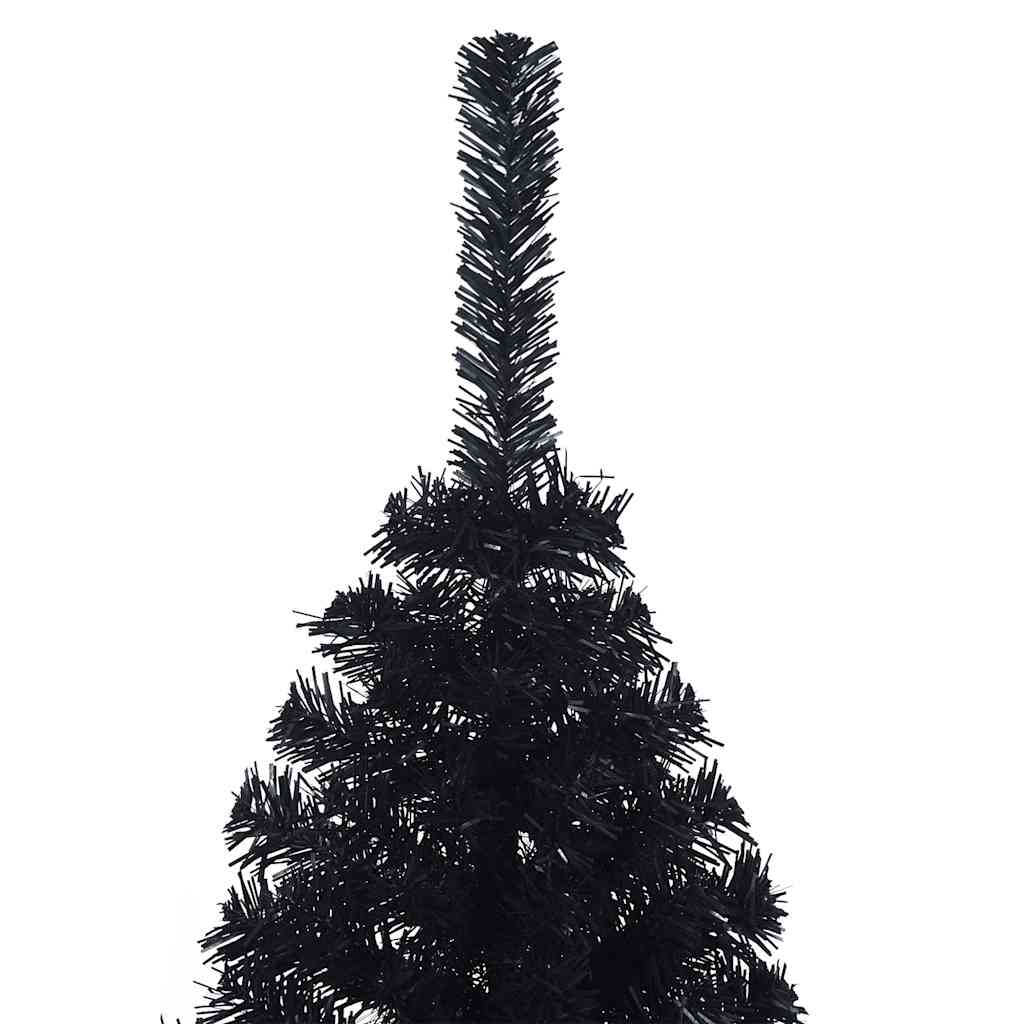 Künstlicher Halb-Weihnachtsbaum Mit Ständer 150 Cm Pvc Schwarz