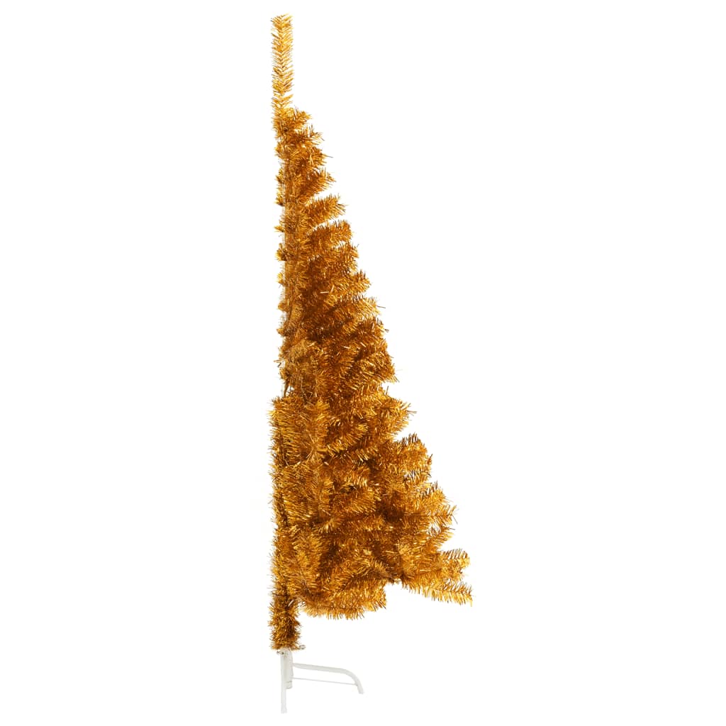 Künstlicher Halb-Weihnachtsbaum Mit Ständer 120 Cm Pet Gold