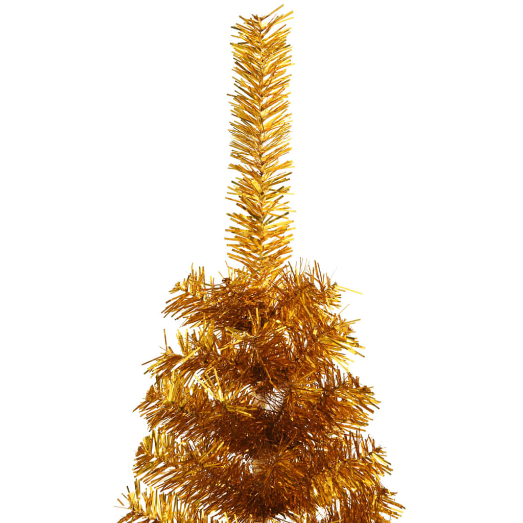 Künstlicher Halb-Weihnachtsbaum Mit Ständer 120 Cm Pet Gold