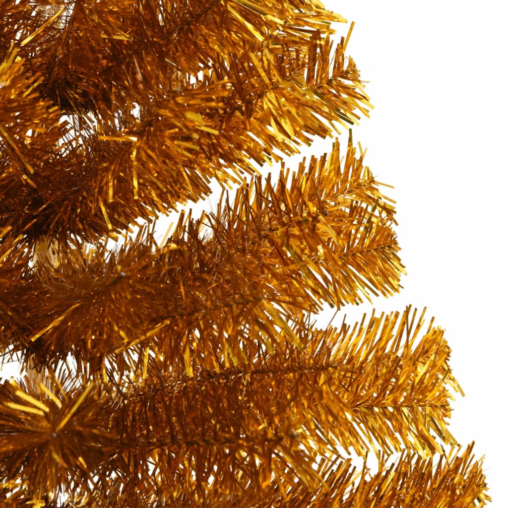 Künstlicher Halb-Weihnachtsbaum Mit Ständer 120 Cm Pet Gold