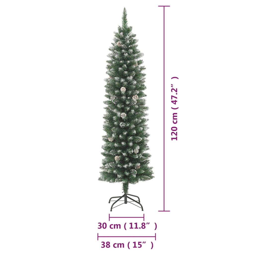 Künstlicher Weihnachtsbaum Mit Ständer Schlank Pvc