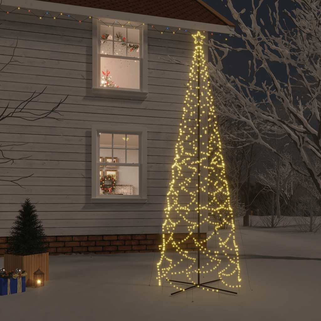 Led-Weihnachtsbaum Kegelform 1400 Leds 160X500 Cm Warmweiß