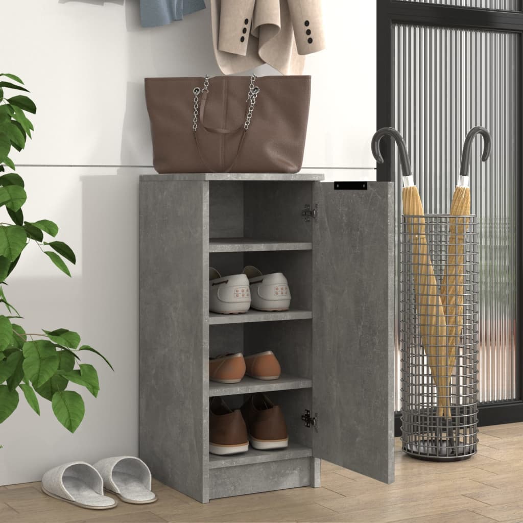 Schuhregal 30X35X70 Cm Holzwerkstoff Betongrau