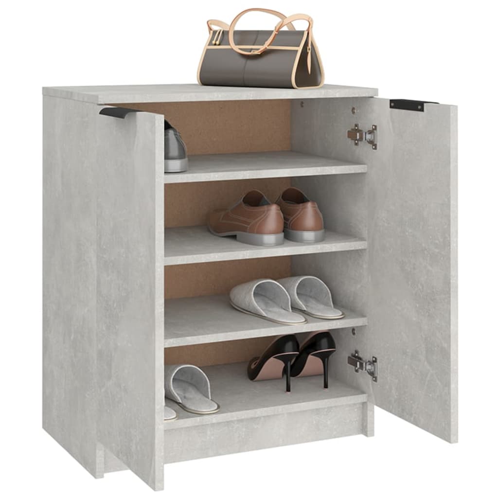 Schuhschrank 59X35X70 Cm Holzwerkstoff Betongrau
