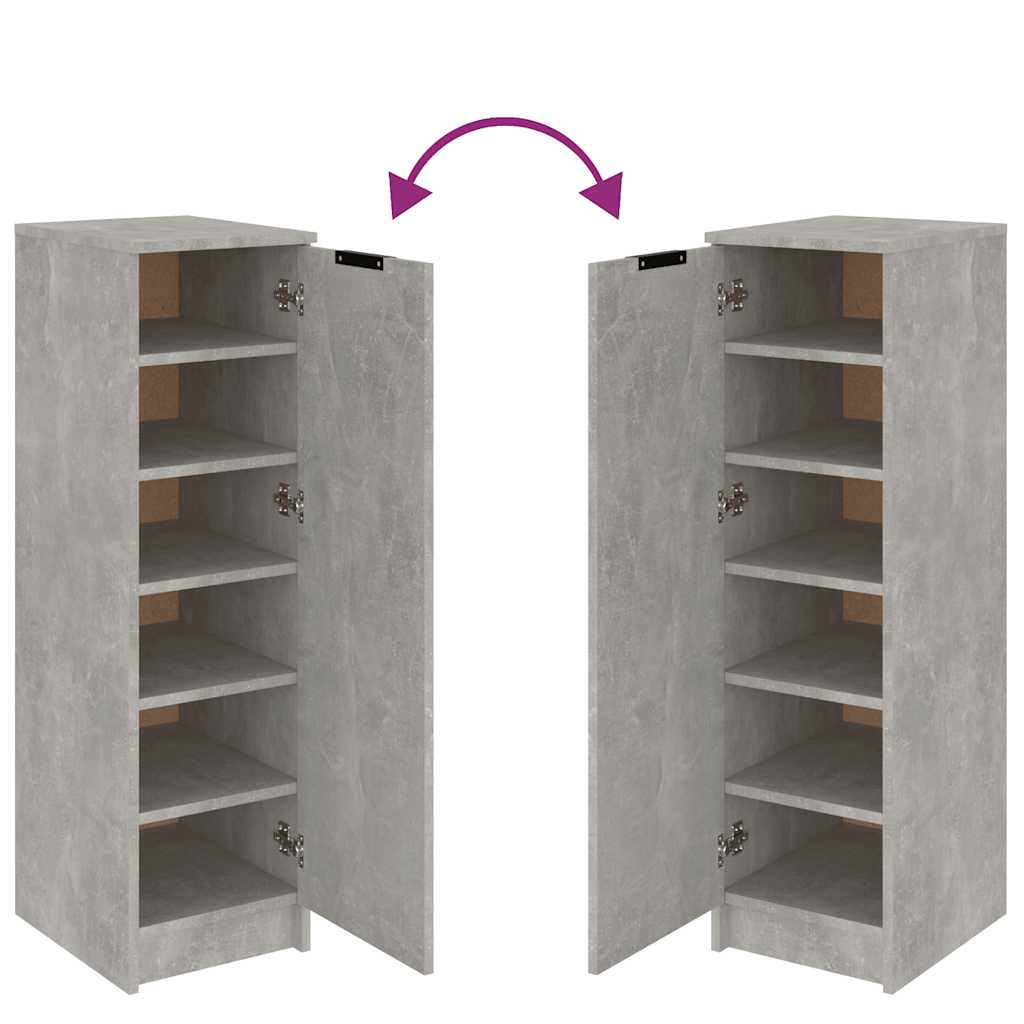 Schuhschrank 30X35X100 Cm Holzwerkstoff Betongrau