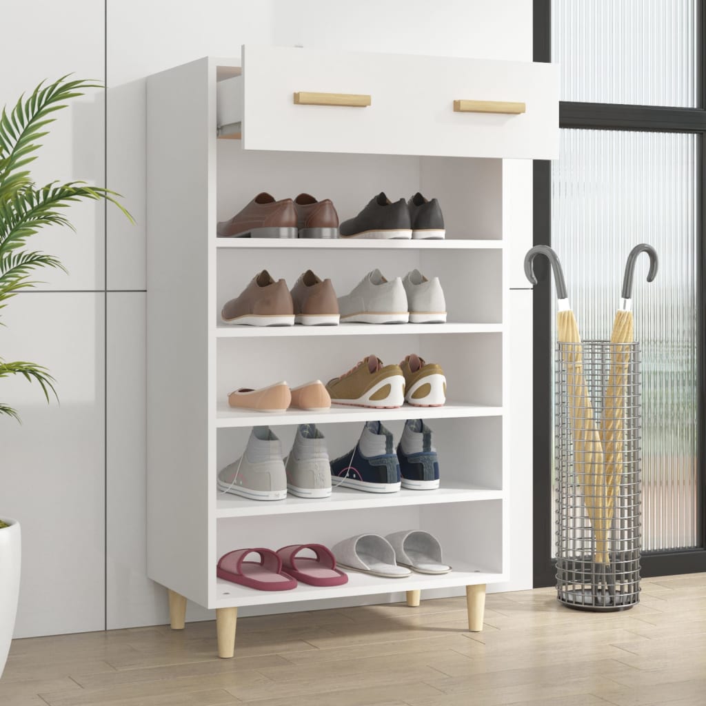 Schuhschrank 60X35X105 Cm Holzwerkstoff Weiß