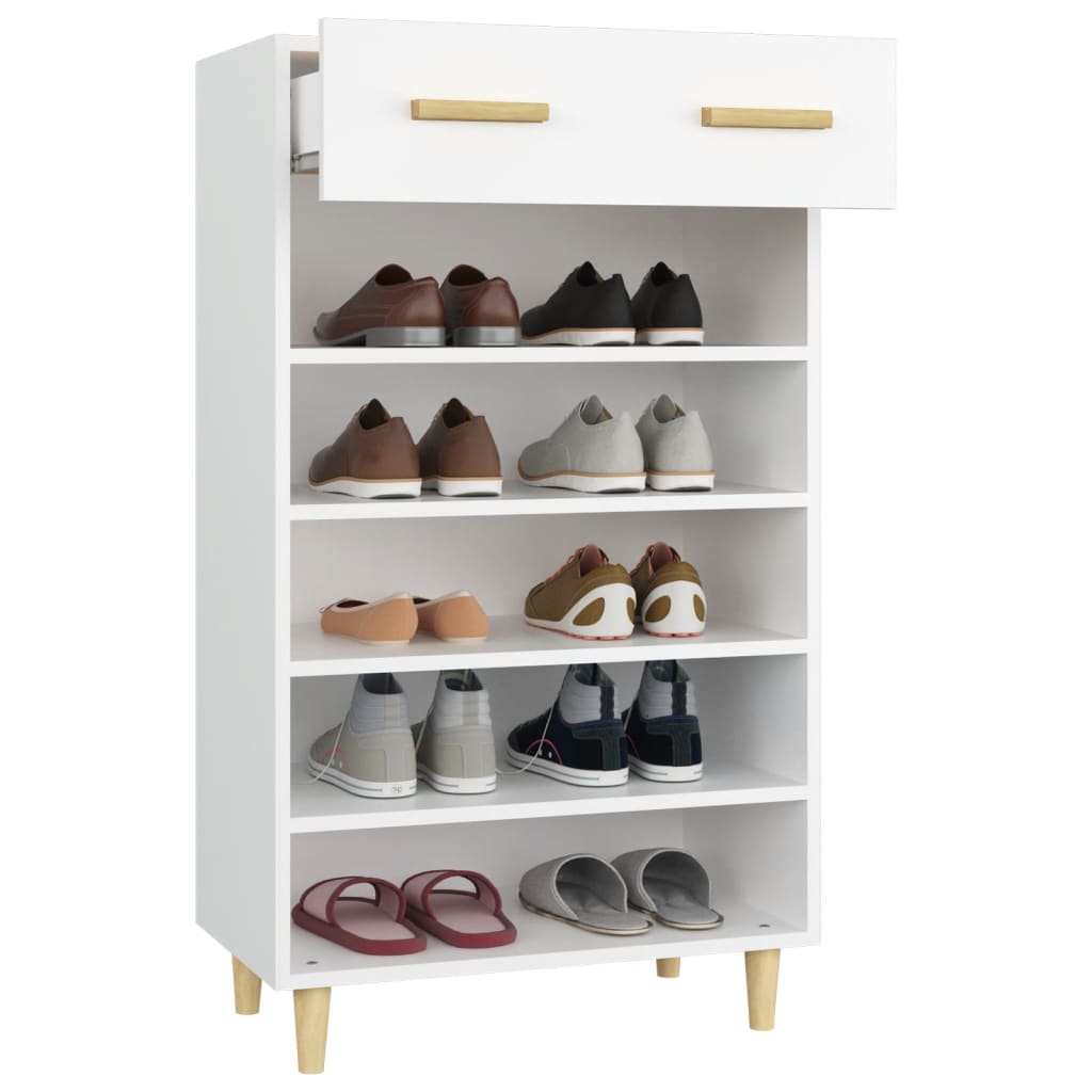 Schuhschrank 60X35X105 Cm Holzwerkstoff Weiß