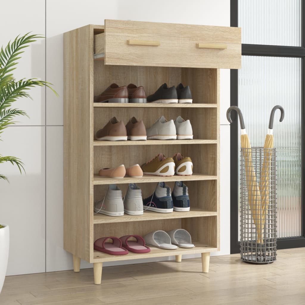 Schuhschrank Sonoma-Eiche 60X35X105 Cm Holzwerkstoff Sonoma Eiche