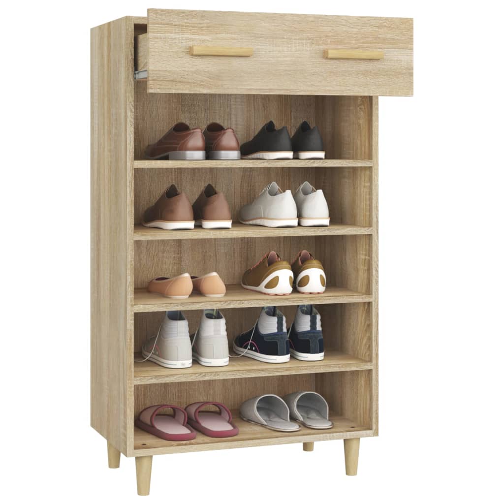 Schuhschrank Sonoma-Eiche 60X35X105 Cm Holzwerkstoff Sonoma Eiche