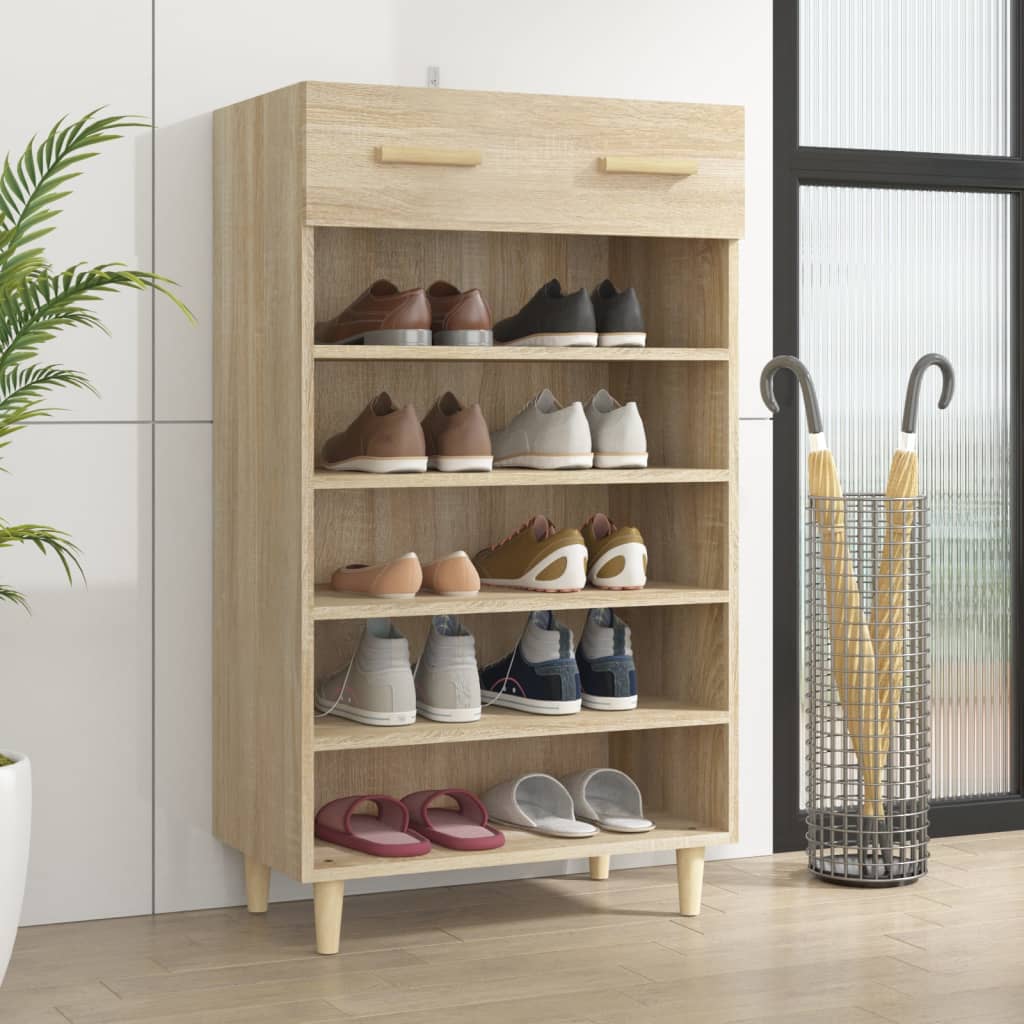 Schuhschrank Sonoma-Eiche 60X35X105 Cm Holzwerkstoff Sonoma Eiche